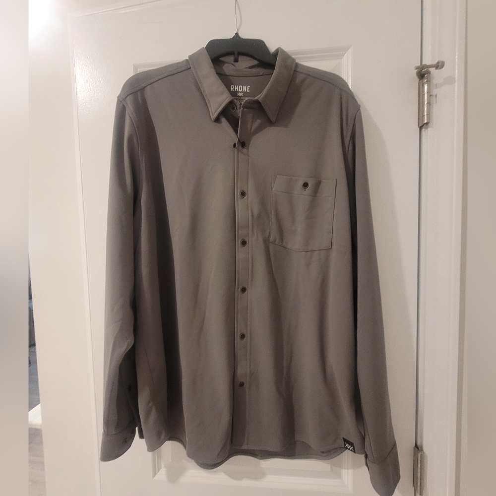 RHONE Hardy Flannel Shirt Smoked Peal XL